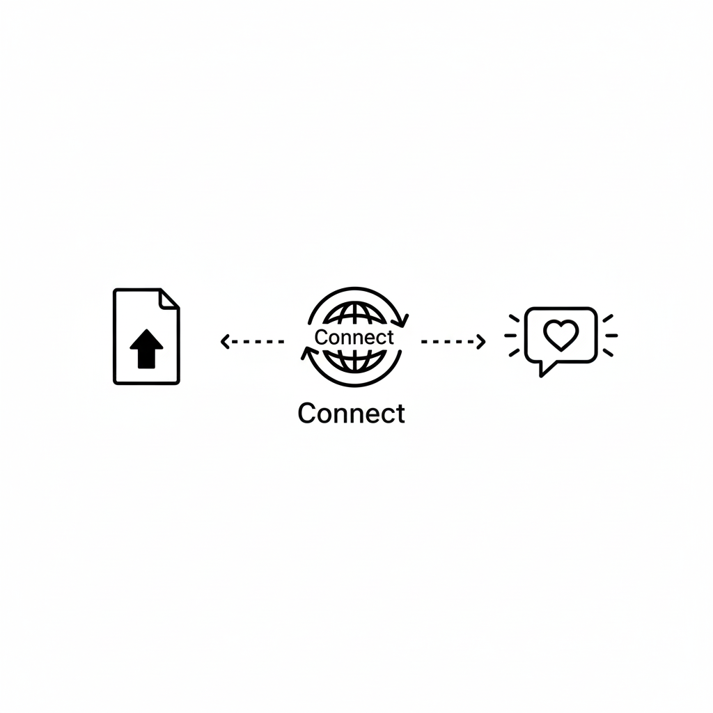 Connect with influencers illustration